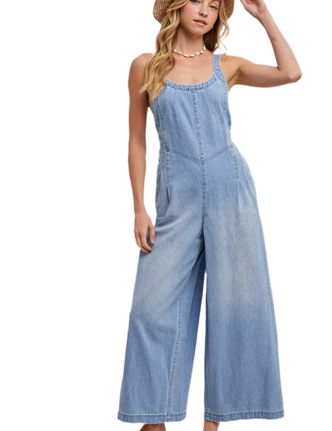 Charity Denim Overall Jumpsuit