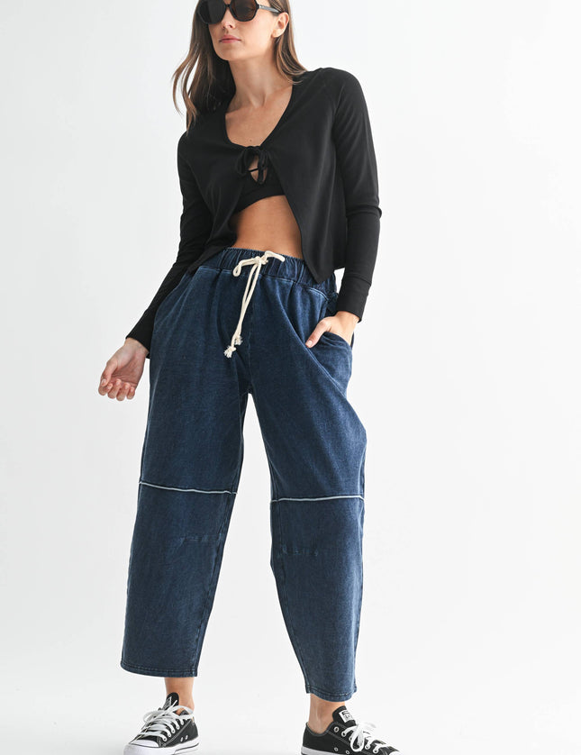 Maggie Mineral Wash Cropped Straight Leg Pants