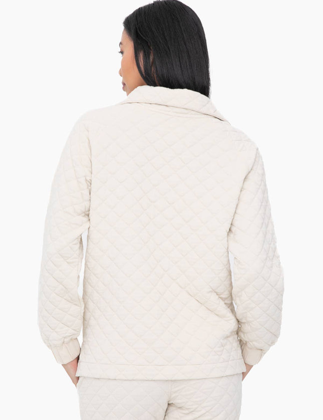 Cozy Quilted Jersey Pullover