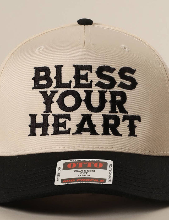 BLESS YOUR HEART Embroidery Trucker Hat
