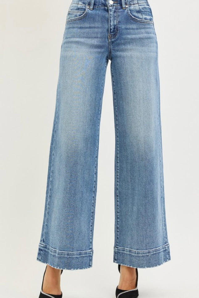High Risen Ankle Wide Seam Detailed- RISEN jeans