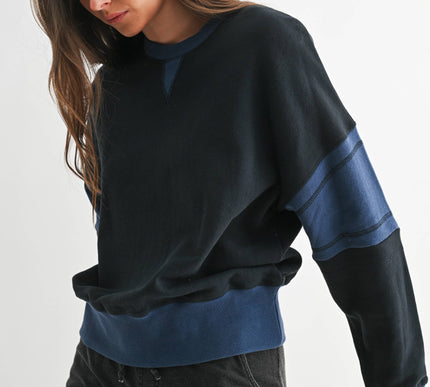 Varsity Colorblock Fleece Crewneck