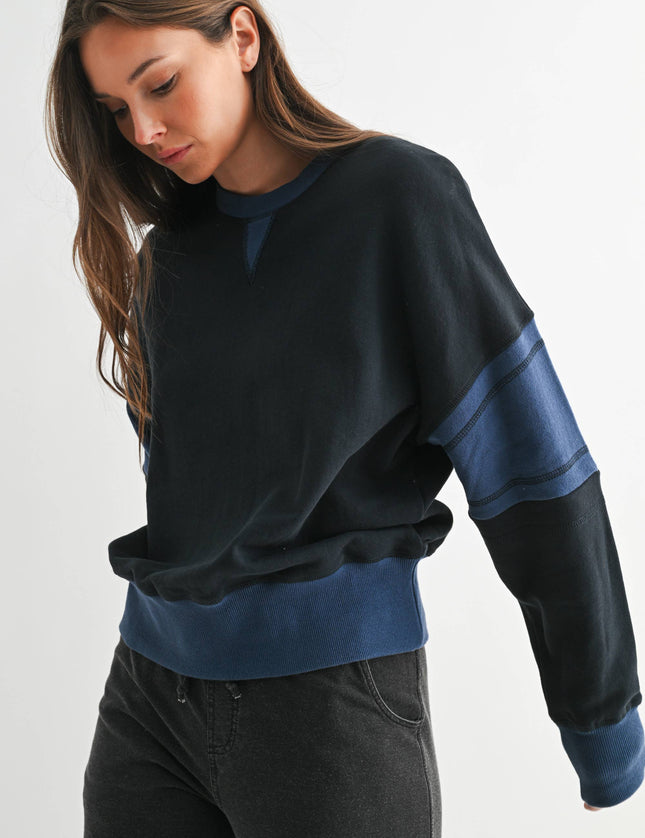 Varsity Colorblock Fleece Crewneck