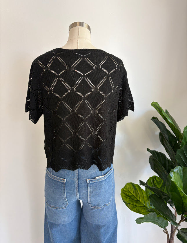 Sammy Short Sleeve Crochet Top