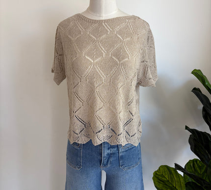 Sammy Short Sleeve Crochet Top