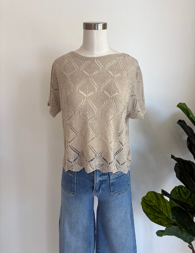 Sammy Short Sleeve Crochet Top