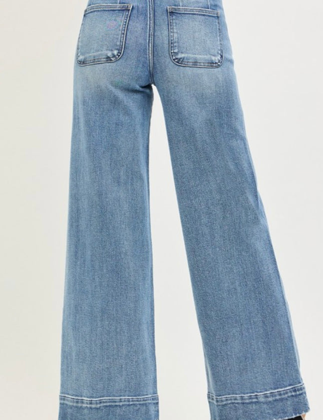 High Risen Ankle Wide Seam Detailed- RISEN jeans