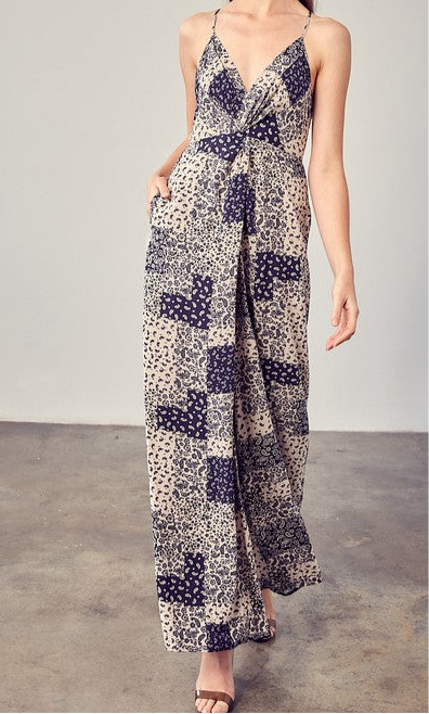 Paisley Printed Cami Jumpsuit