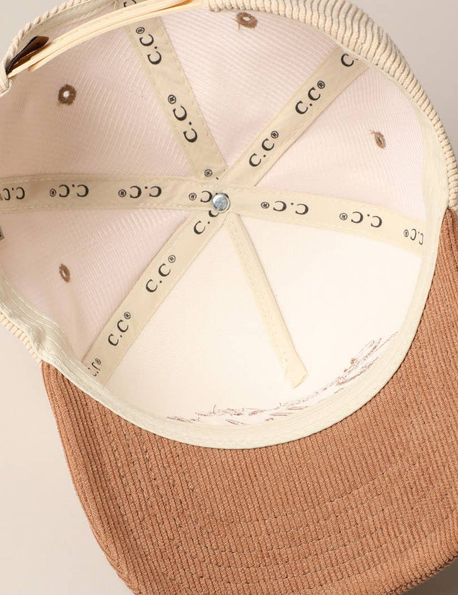 Sounds like Bullshit Corduroy Trucker Baseball Cap