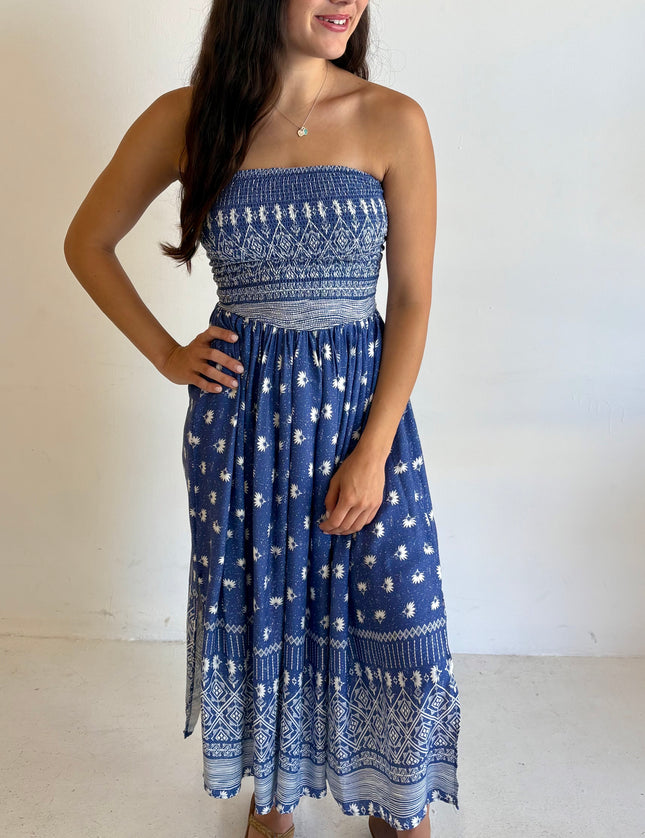Maya Strapless Mid Length Dress