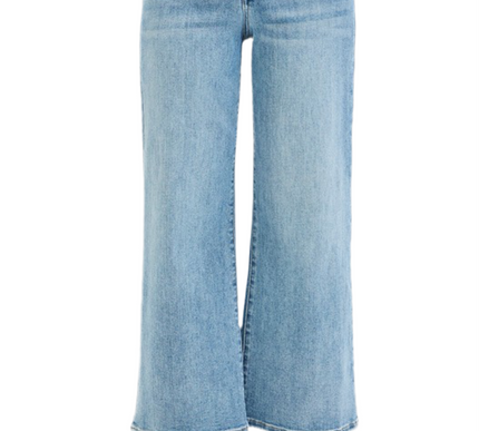 Bow Waist Crop Risen Jeans-Light Wash
