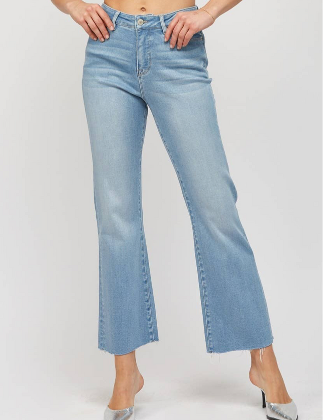 Hailey High Rise Stretch Mica Jeans- Light Wash