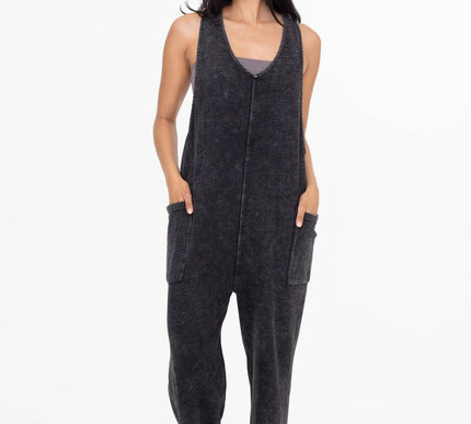 Maeve Mineral-Washed Lounge Jumpsuit