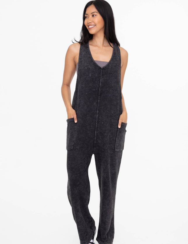 Maeve Mineral-Washed Lounge Jumpsuit