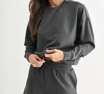 Luxe Sand Wash Rib Sweater