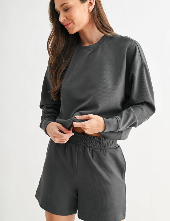 Luxe Sand Wash Rib Sweater