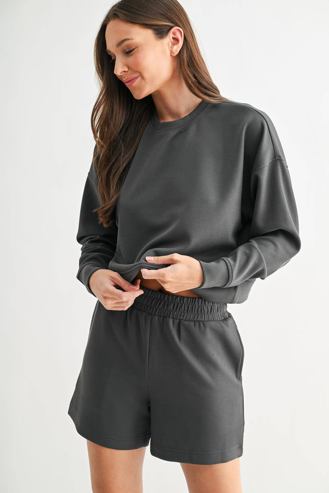 Luxe Sand Wash Rib Sweater