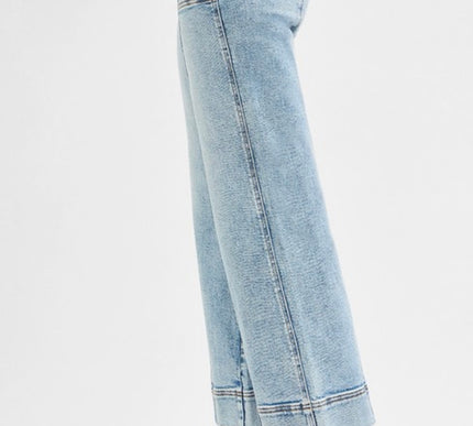 Risen Denim High Rise Crop Front Seam Jeans