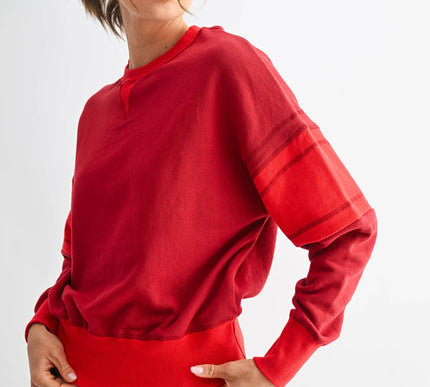 Varsity Colorblock Fleece Crewneck