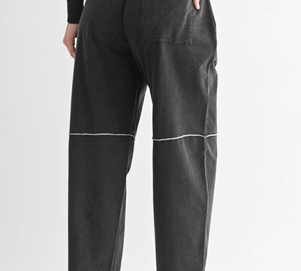 Maggie Mineral Wash Cropped Straight Leg Pants