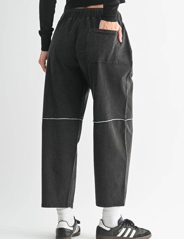 Maggie Mineral Wash Cropped Straight Leg Pants
