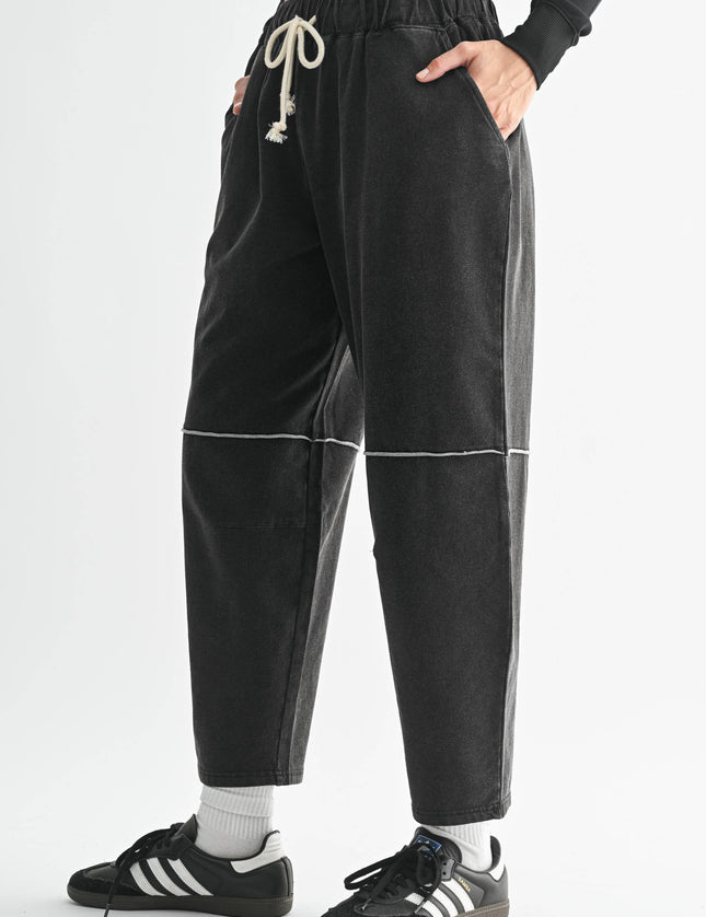 Maggie Mineral Wash Cropped Straight Leg Pants