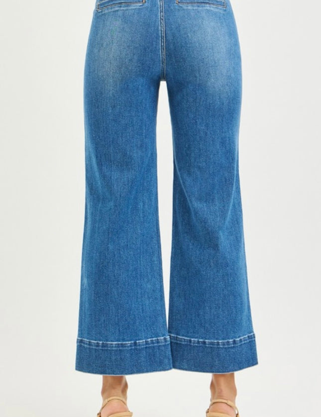 Risen Denim High Rise Pocket Front Jeans- Medium