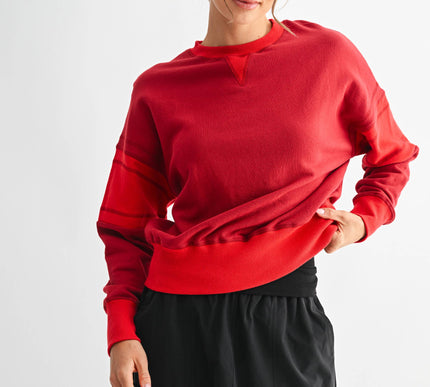 Varsity Colorblock Fleece Crewneck