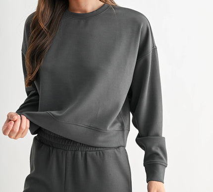 Luxe Sand Wash Rib Sweater