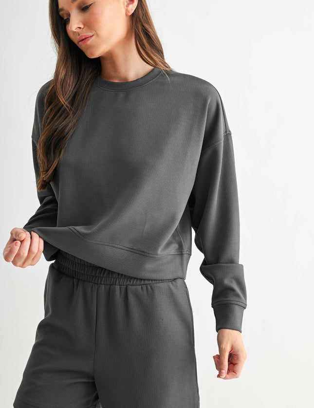 Luxe Sand Wash Rib Sweater