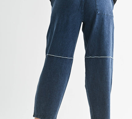 Maggie Mineral Wash Cropped Straight Leg Pants