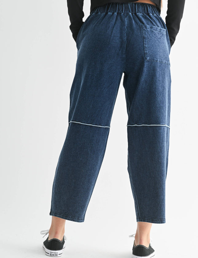 Maggie Mineral Wash Cropped Straight Leg Pants