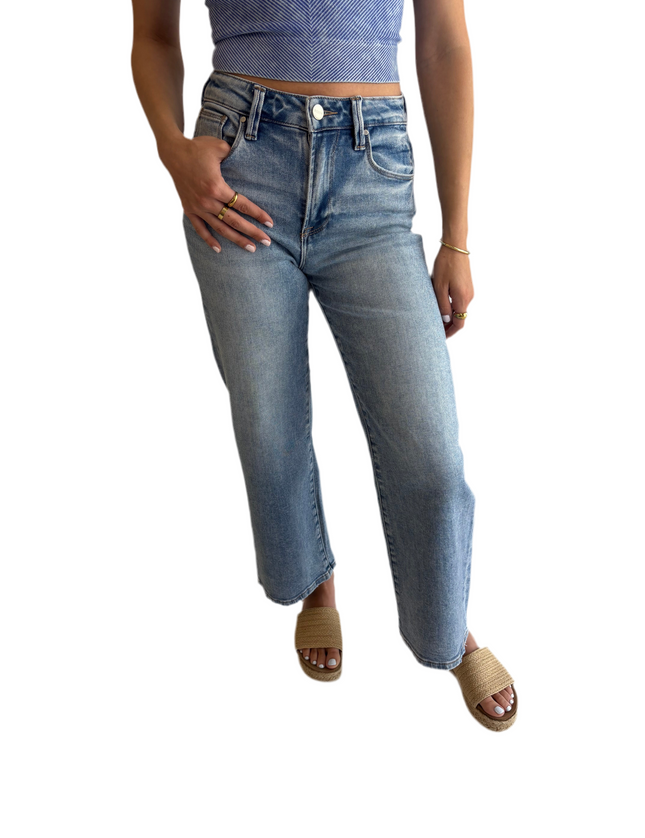 Sasha Wide Leg Crop Risen Jeans