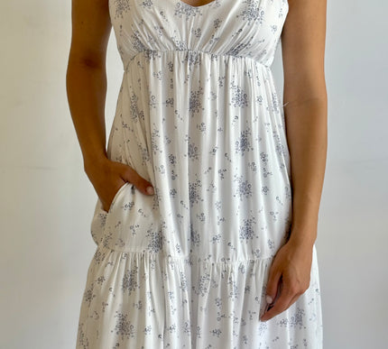 Whitney White Floral Sundress in White