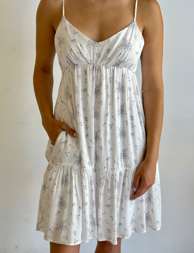 Whitney White Floral Sundress in White