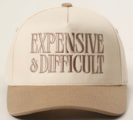 Embroidered Hat- Expensive & Difficult -Beige