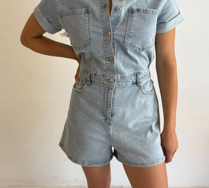 Loretta Denim Romper