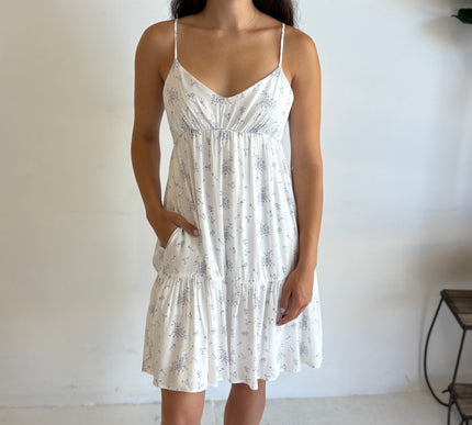 Whitney White Floral Sundress in White