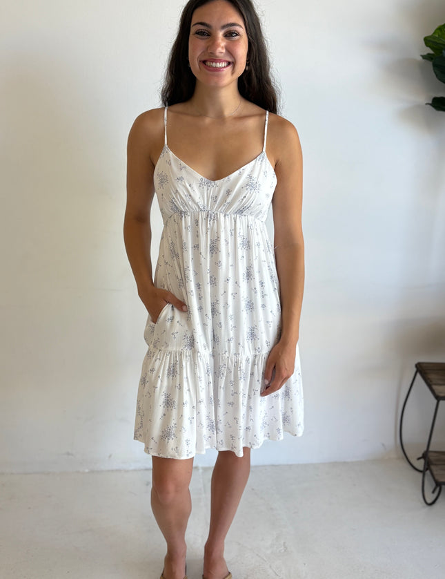 Whitney White Floral Sundress in White