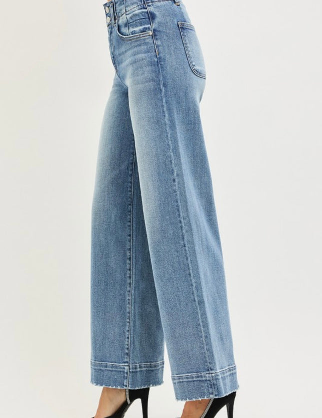 High Risen Ankle Wide Seam Detailed- RISEN jeans