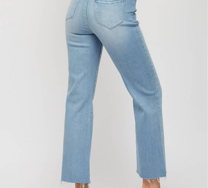 Hailey High Rise Stretch Mica Jeans- Light Wash