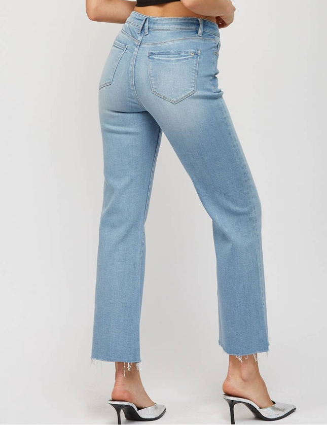 Hailey High Rise Stretch Mica Jeans- Light Wash