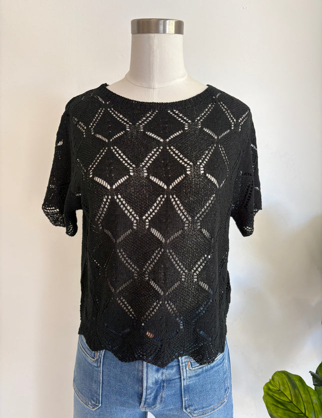 Sammy Short Sleeve Crochet Top