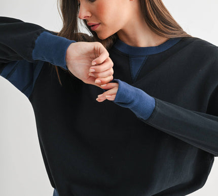 Varsity Colorblock Fleece Crewneck