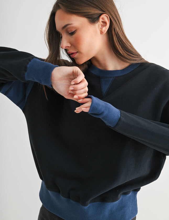 Varsity Colorblock Fleece Crewneck