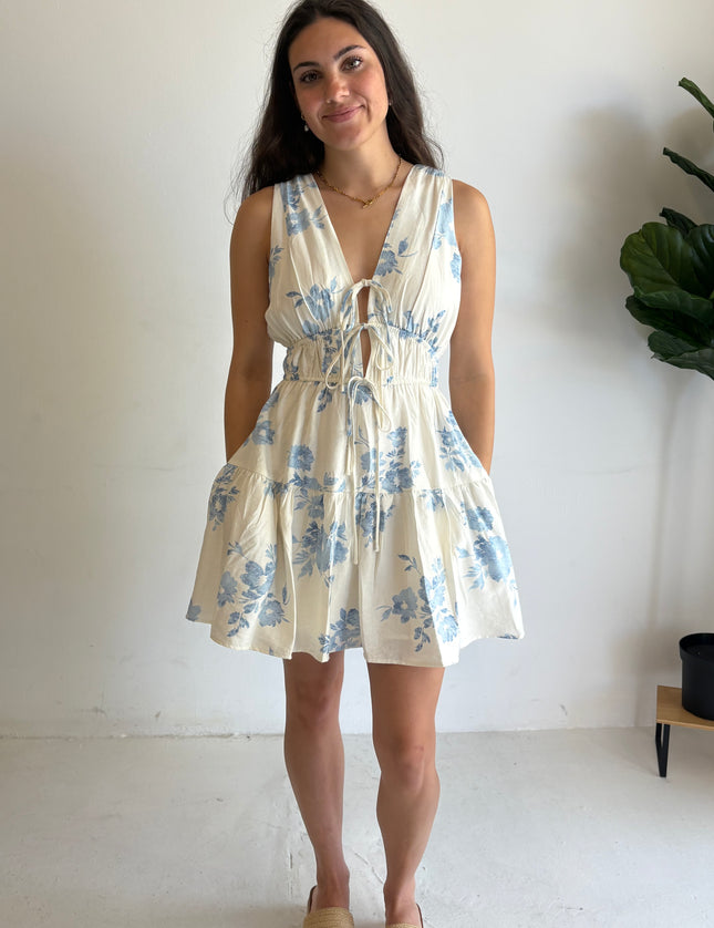 Georgia Floral Tie Front Dress