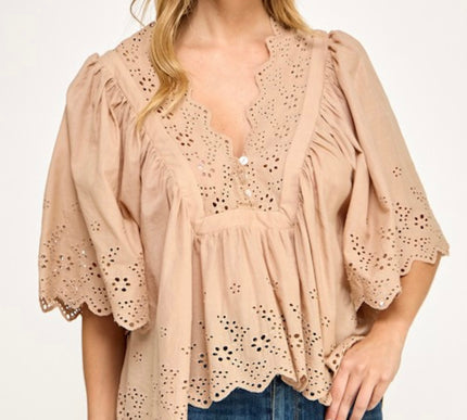 Sweet Pea Eyelet Top