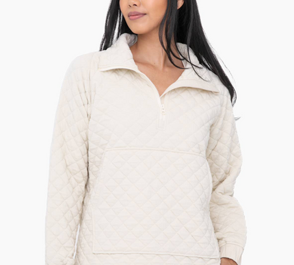Cozy Quilted Jersey Pullover