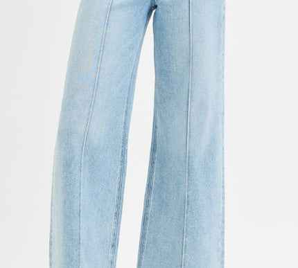 Risen High Waist Wide Leg Jeans