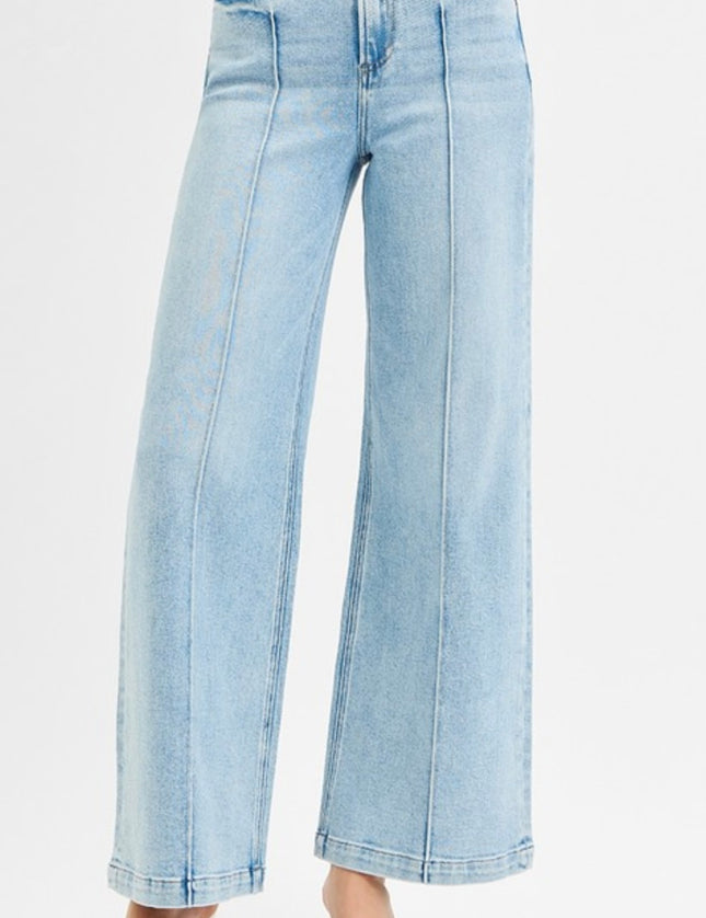 Risen High Waist Wide Leg Jeans
